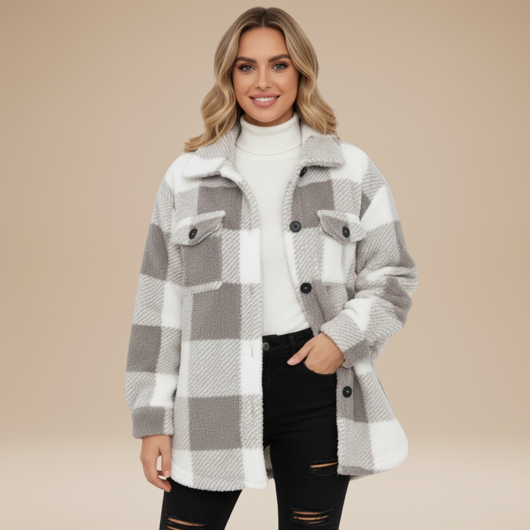 Giada | Giacca Camicia a Quadri Donna Casual Elegante