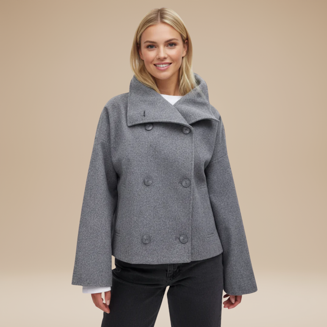Beatrice | Women's Short Coat with Wide Collar
