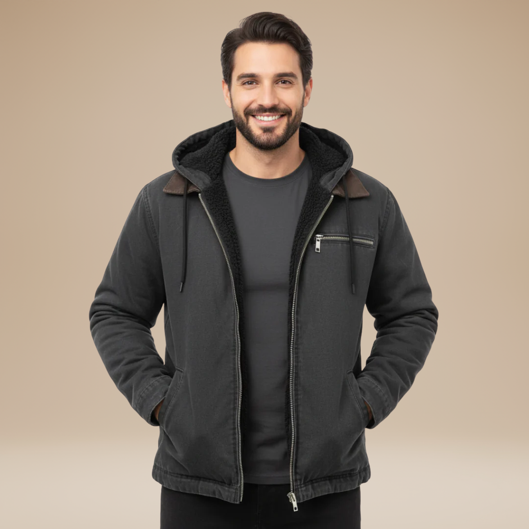 Antonio | Men's Fleece-Lined Hooded Jacket