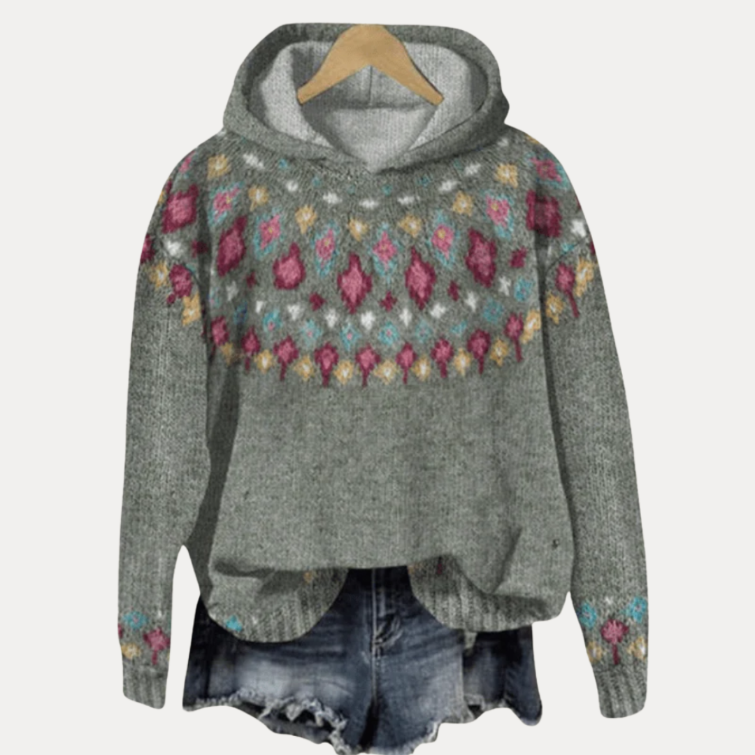 Giada | Maglione Jacquard con Cappuccio