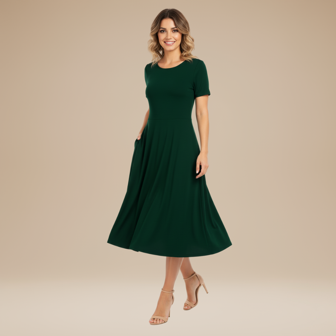 aaCarina | Abito Donna Svasato Stile Pulito e Moderno