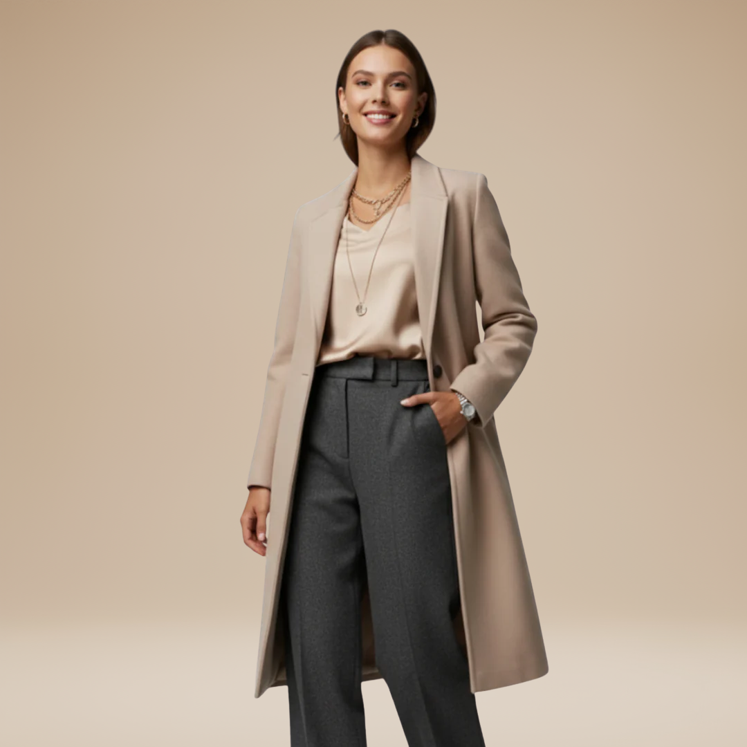 Adele | Women's Long Coat in Refined and Elegant Style