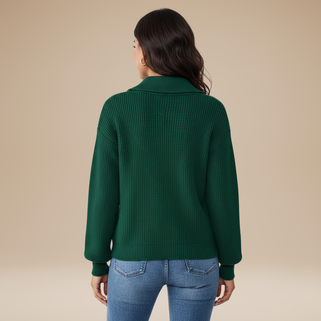 Accursia | Maglione Donna Mezza Zip Morbido Elegante