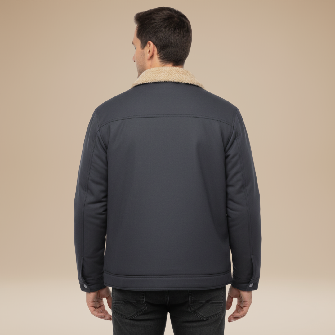 Emiliano | Giacca Uomo Foderata con Colletto in Pelliccia