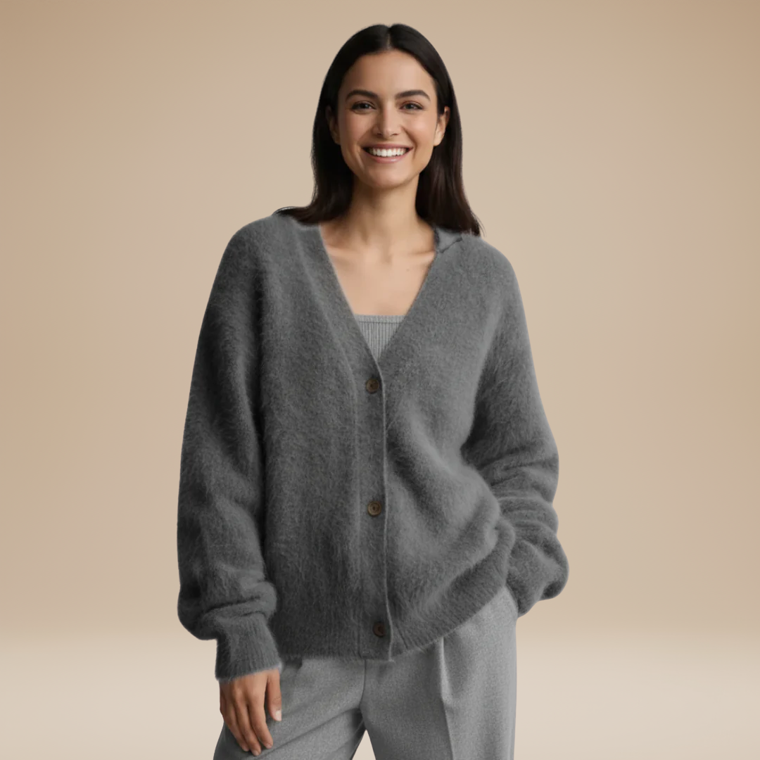 Mara | Cardigan Donna Morbido in Maglia Pelosa