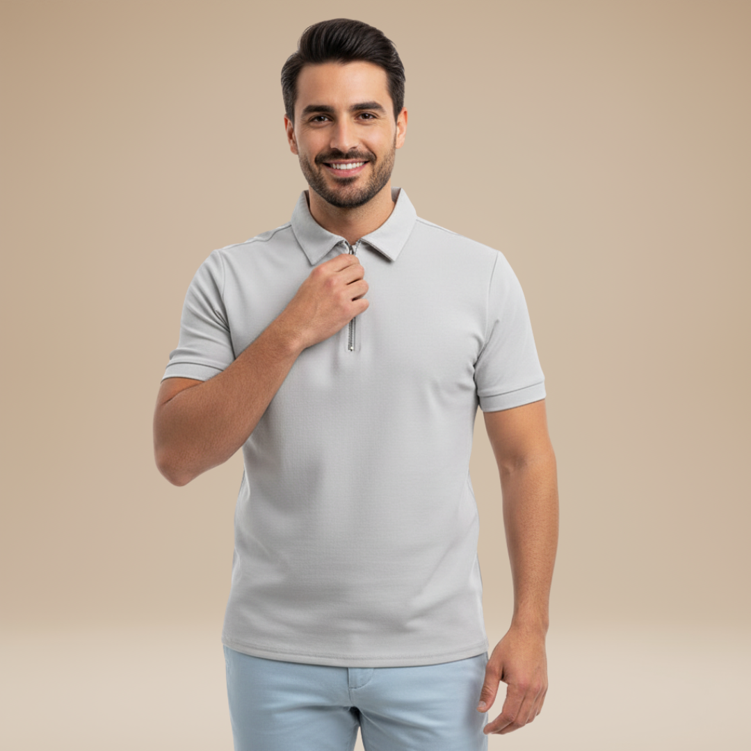 Aero | Polo Uomo con Mezza Zip Elegante
