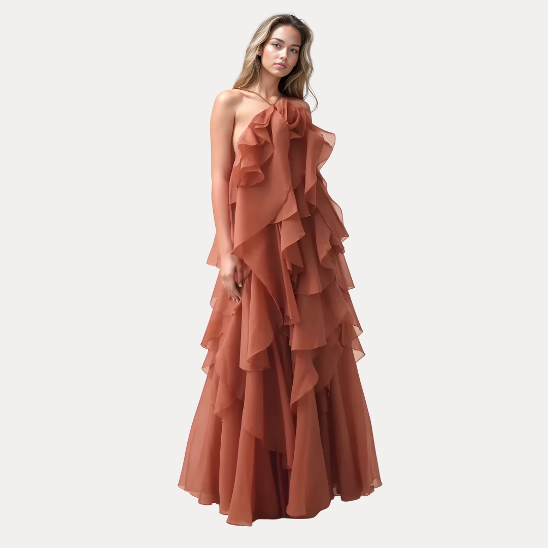 Armanda | Abito Elegante con Dettagli Drammatici