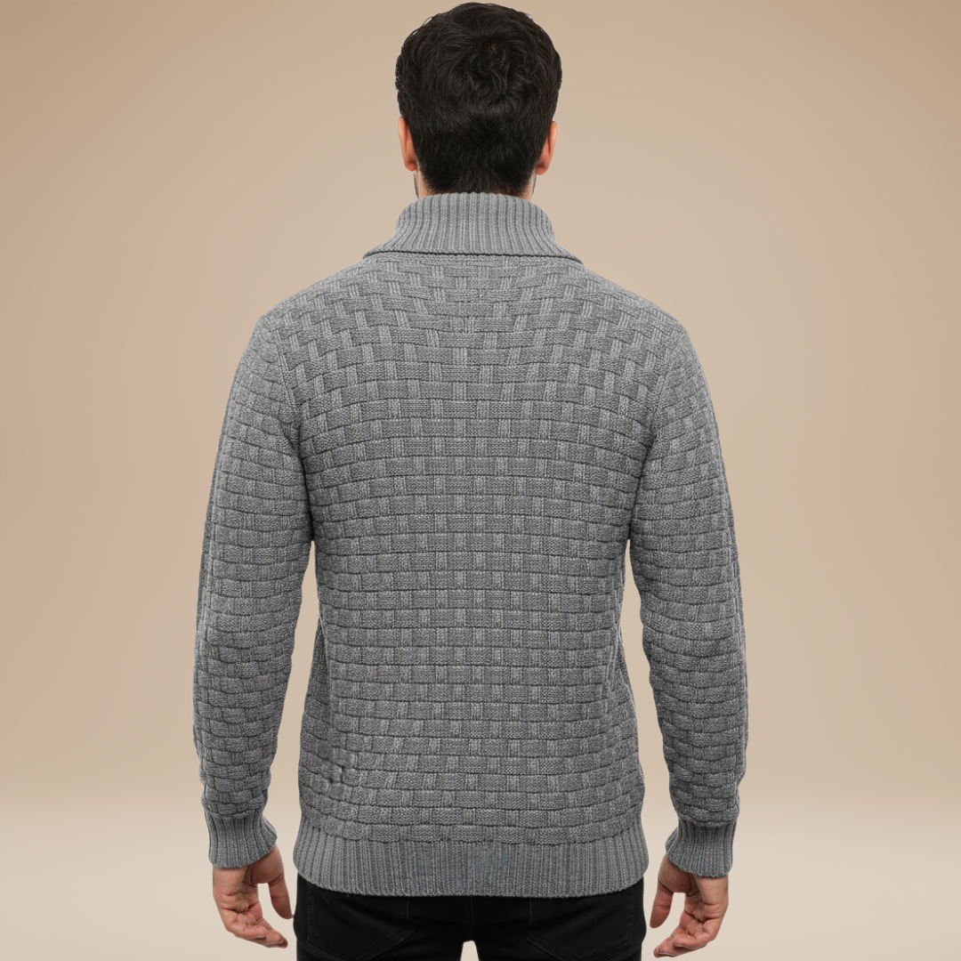 Federico | Shawl Collar Sweater with Buttons