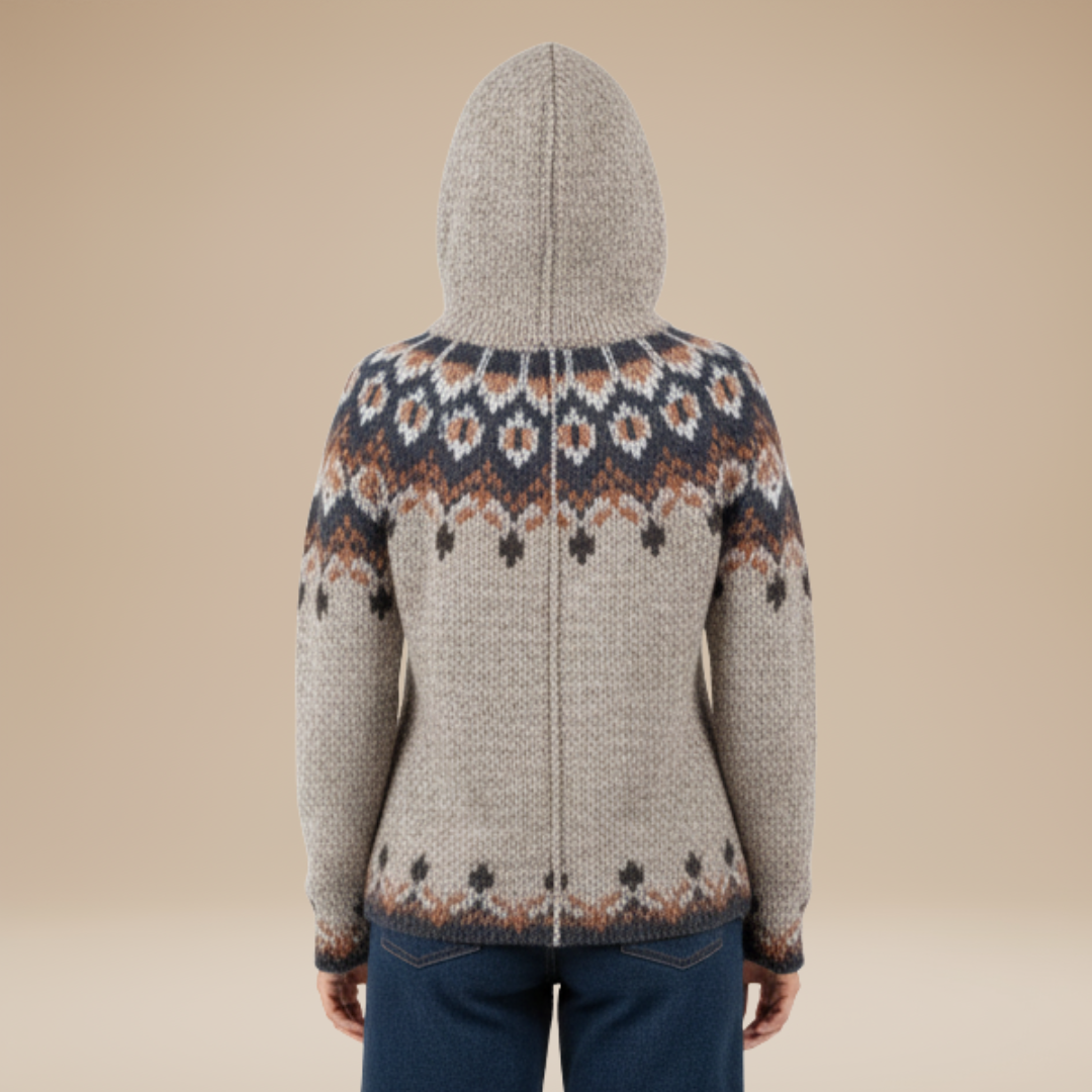Giada | Jacquard Hooded Sweater