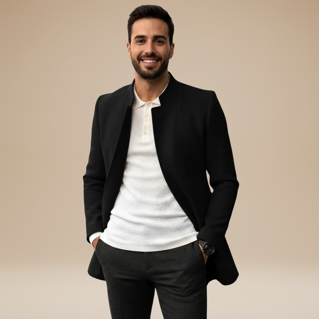 Giuseppe | Refined Men's Coat with Mandarin Collar