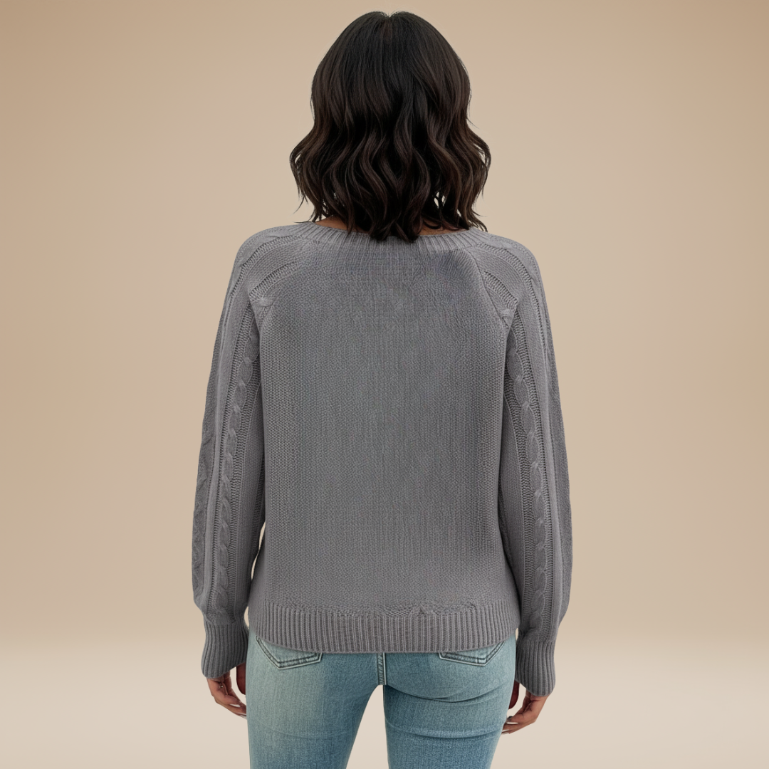 aaAngelina | Maglione a Treccia Donna Stile Chic Raffinato