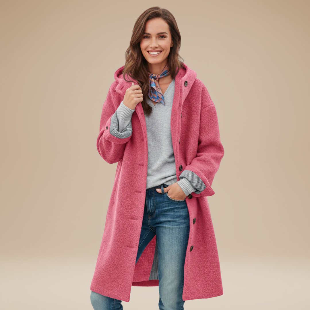Aurora | Cappotto Lungo Donna con Cappuccio Elegante