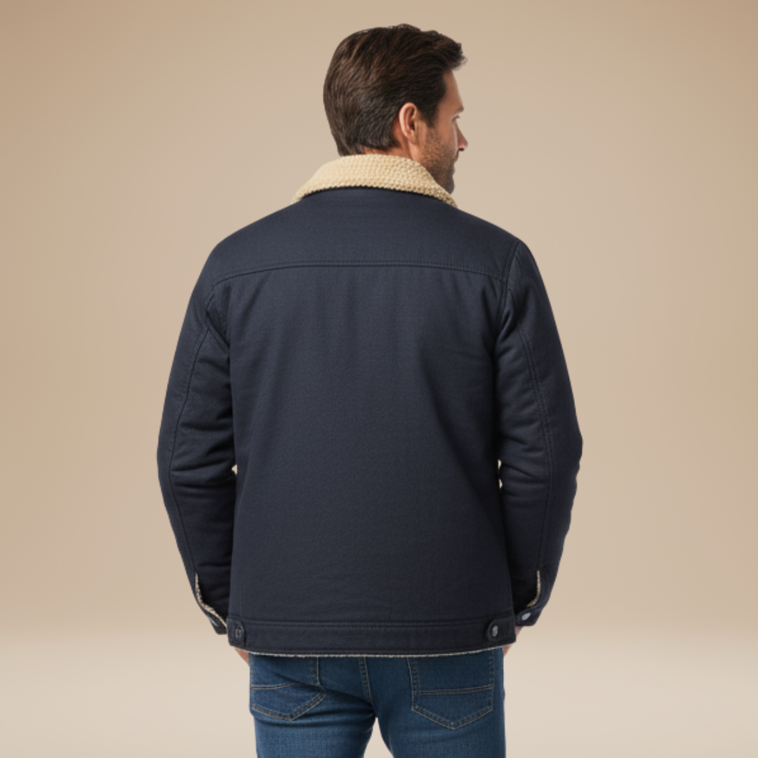 Emiliano | Giacca Uomo Foderata con Colletto in Pelliccia