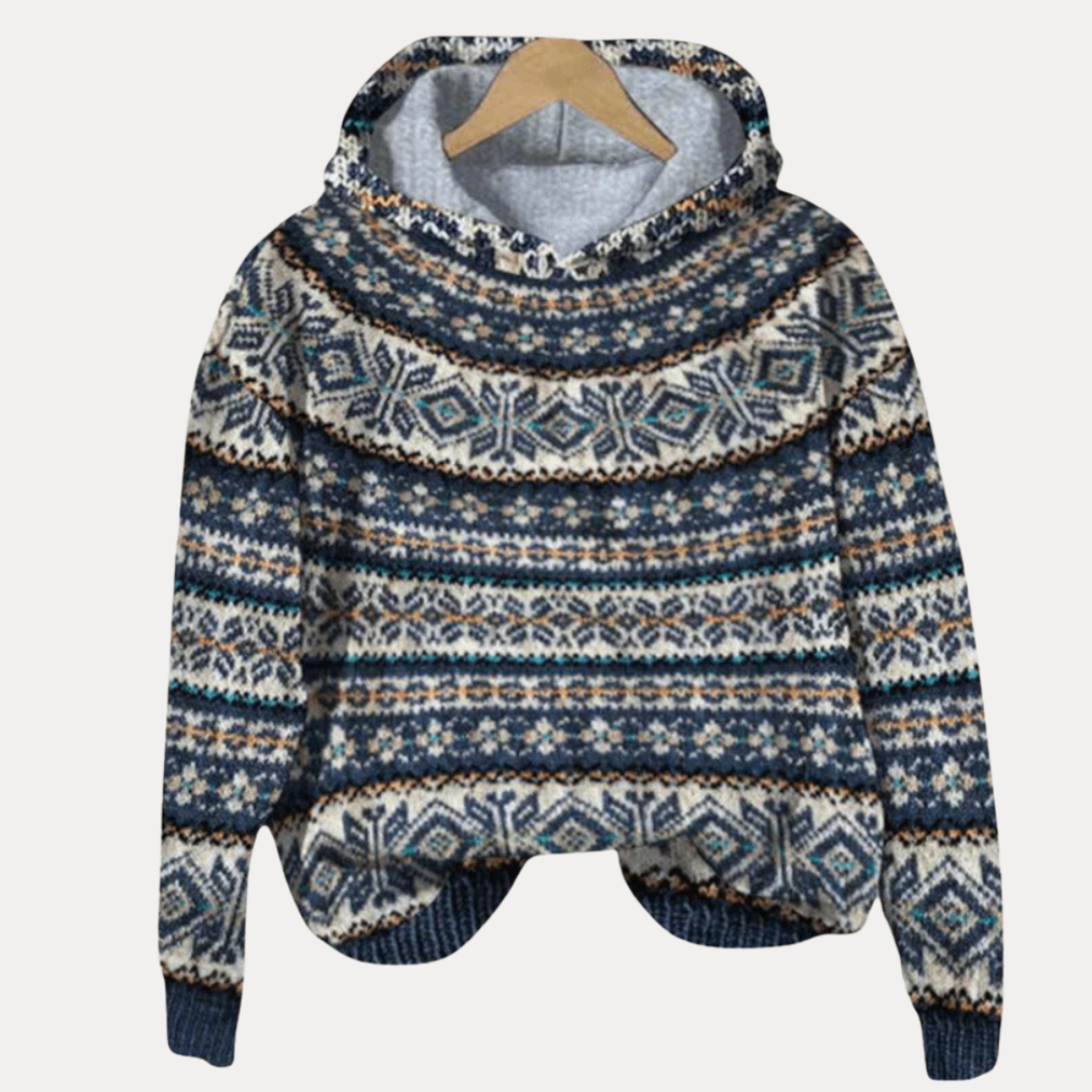 Giada | Maglione Jacquard con Cappuccio