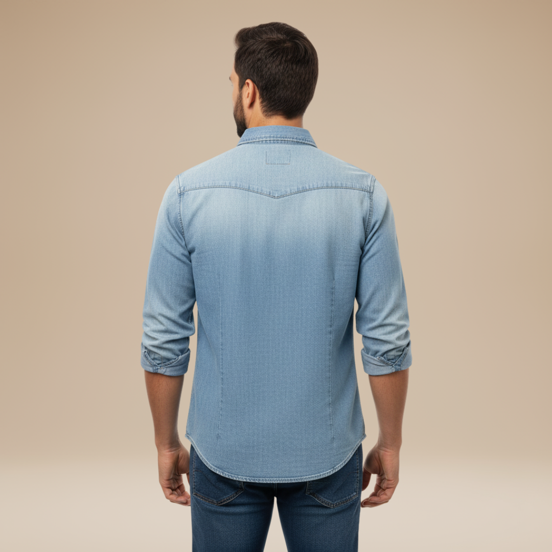 Arden | Camicia Uomo Casual in Denim Leggera