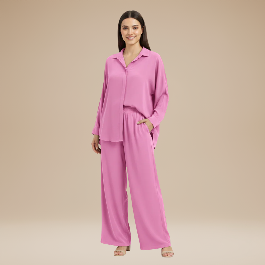 Sibilla | Completo Donna con Camicia e Pantaloni Larghi