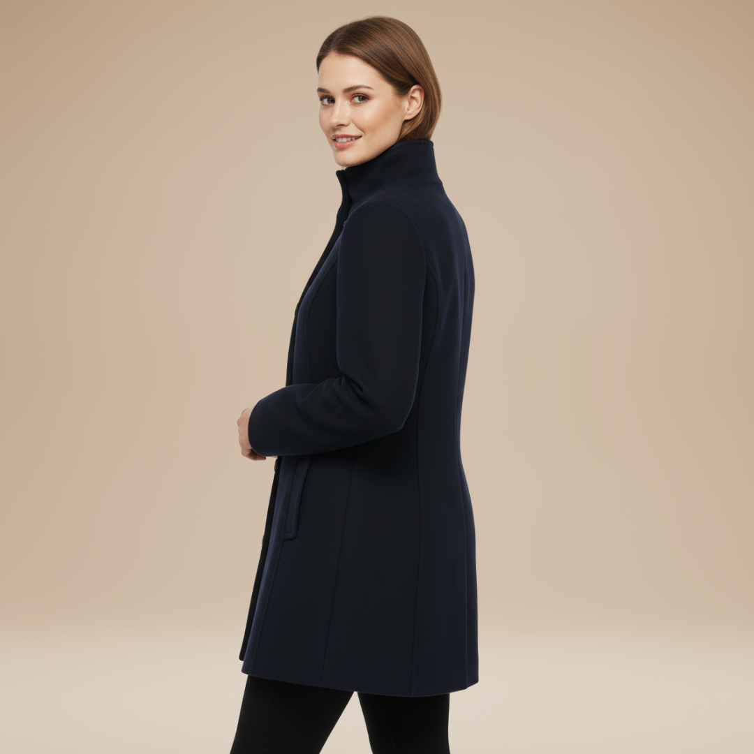 Nadia | Cappotto Donna Elegante con Collo Alto Strutturato
