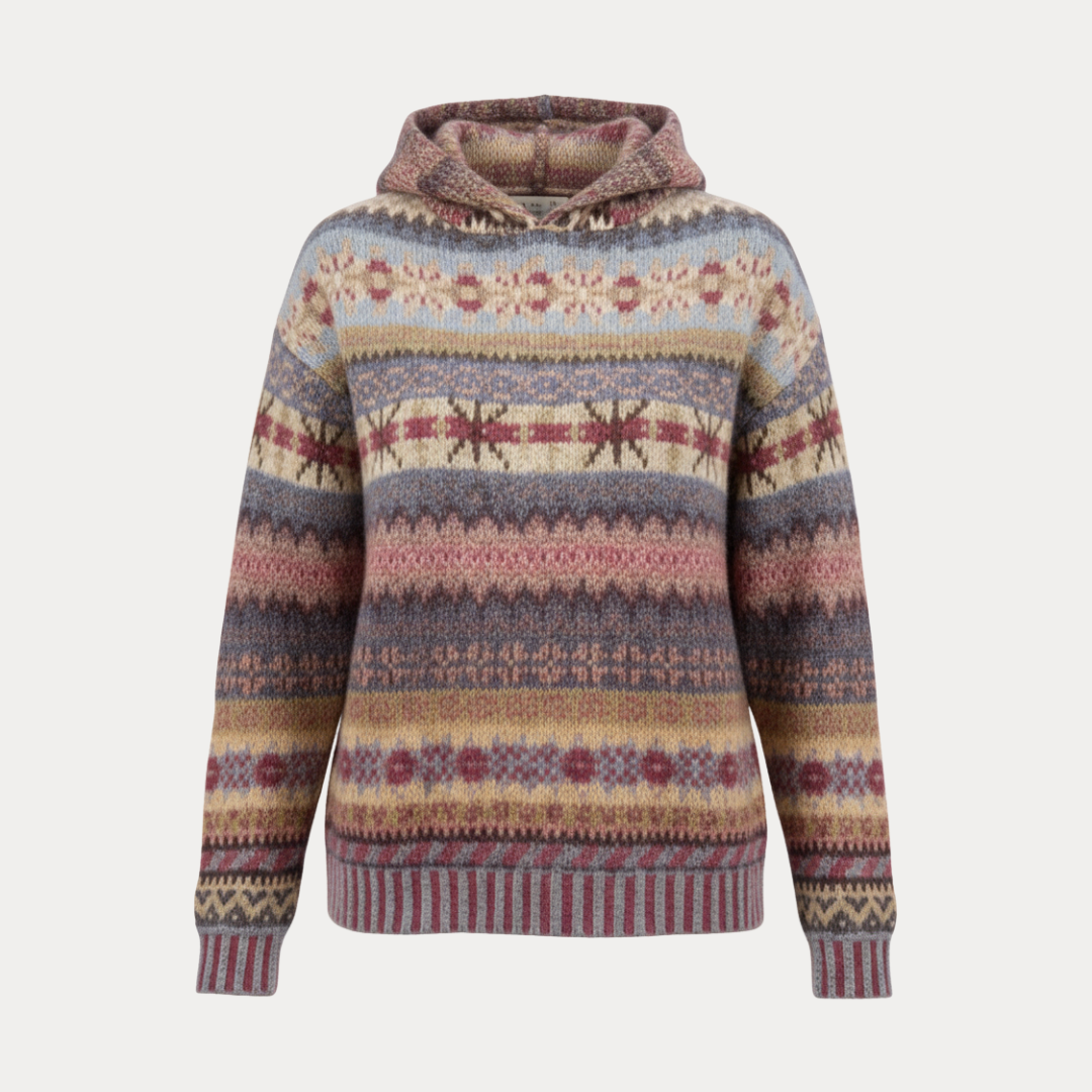 Giada | Jacquard Hooded Sweater