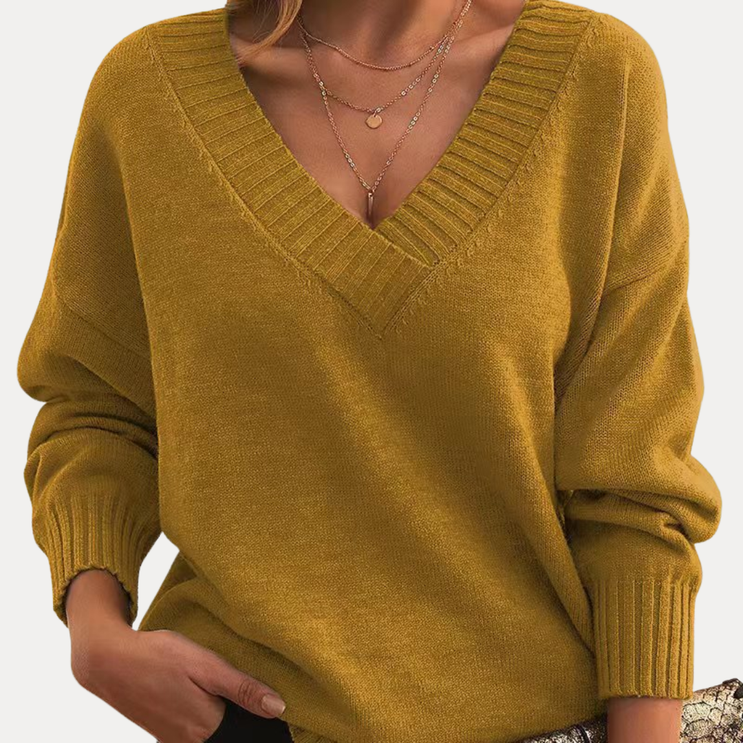 Sibilla | Maglione con Scollo a V Profondo