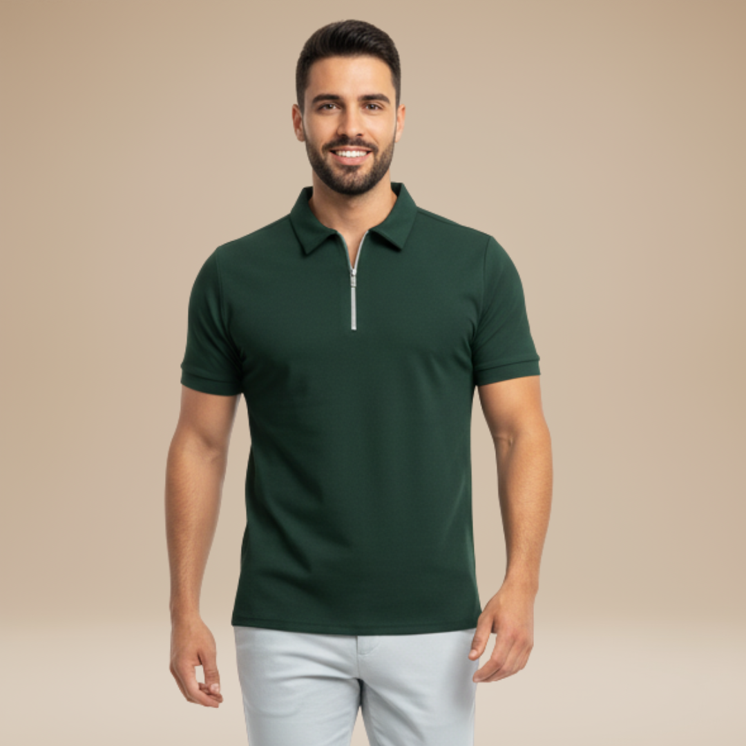 Aero | Polo Uomo con Mezza Zip Elegante