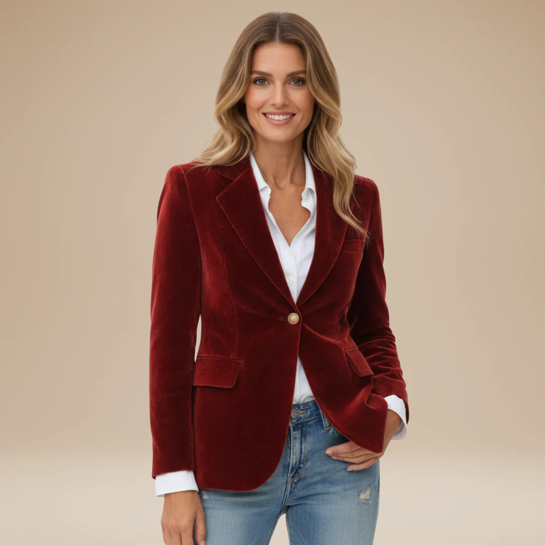 Blazer Donna Classico con Revers Sartoriali