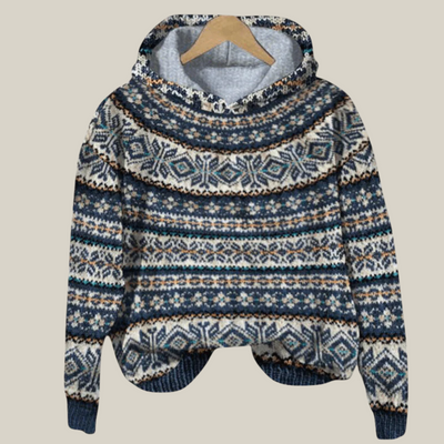 Giada | Maglione Jacquard con Cappuccio