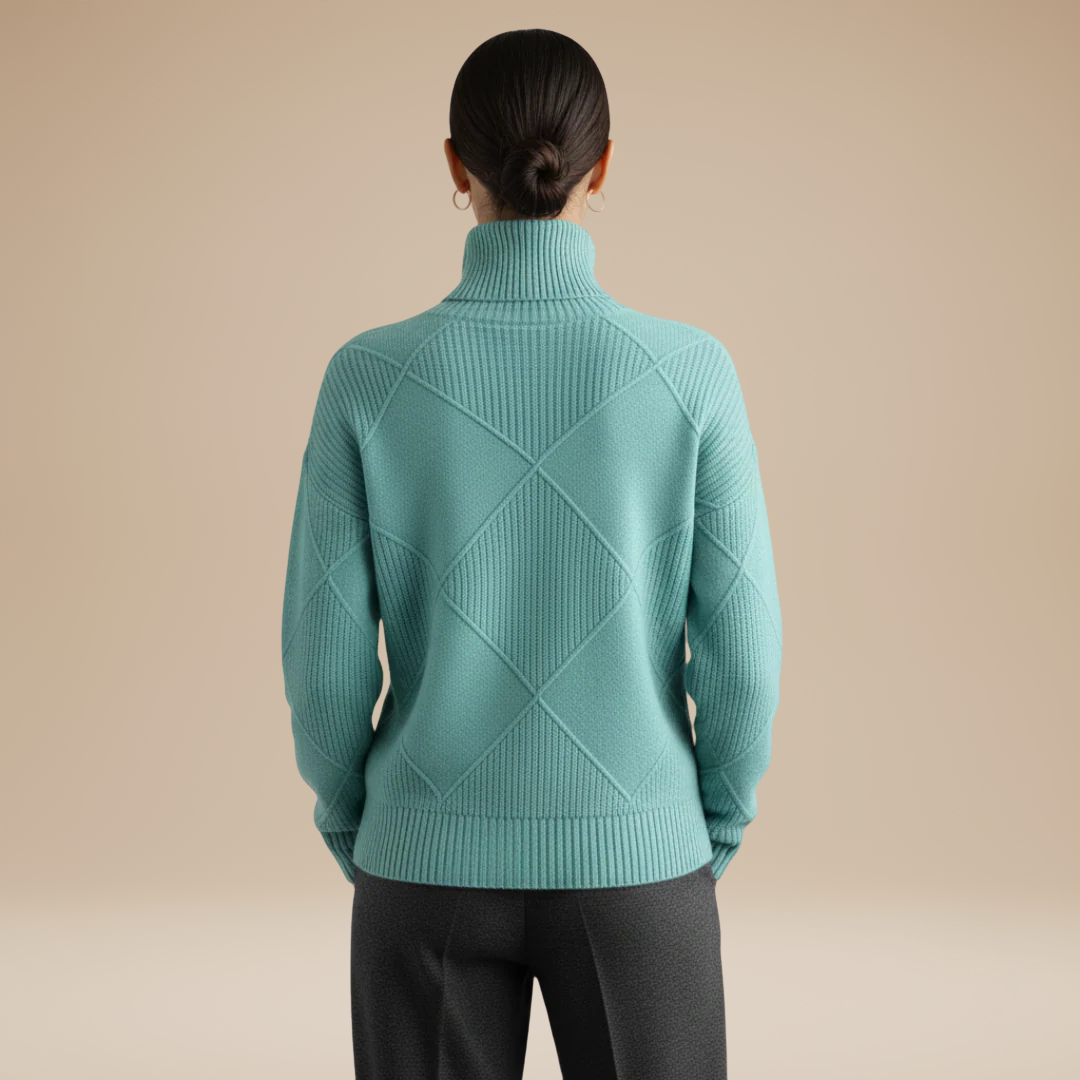 Beatrice | Turtleneck Sweater with Embossment