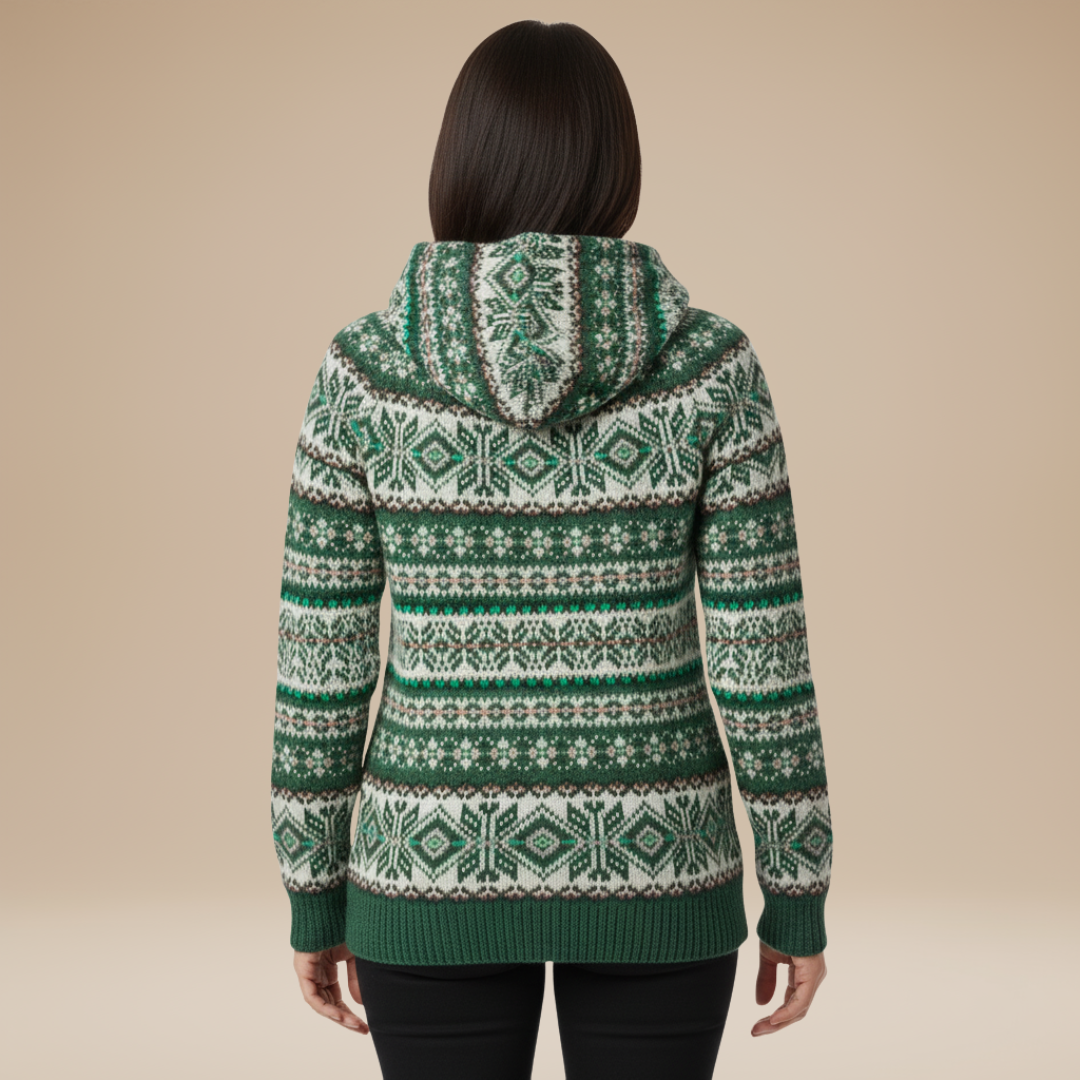 Giada | Jacquard Hooded Sweater