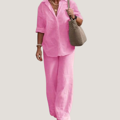 Sibilla | Completo Donna con Camicia e Pantaloni Larghi
