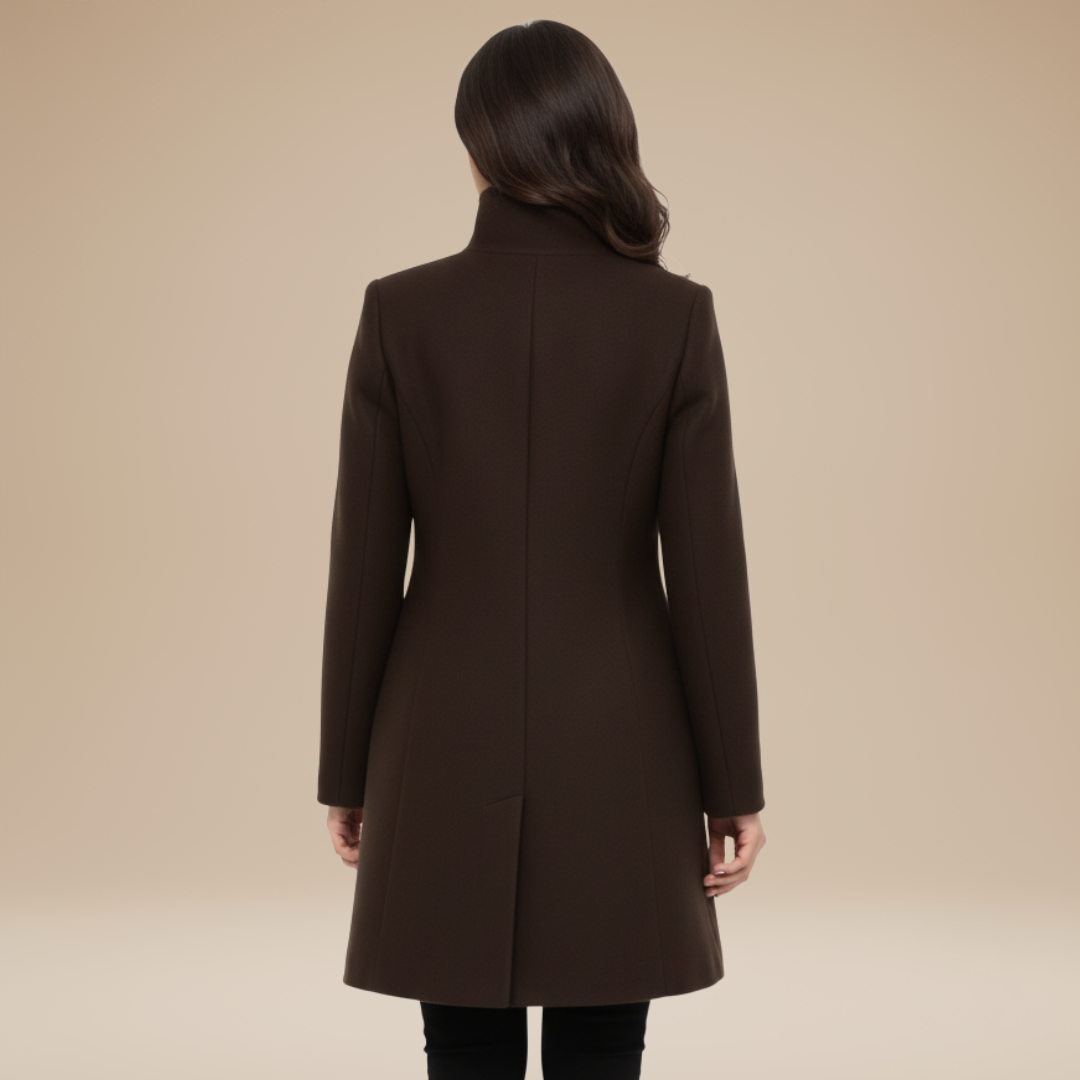 Nadia | Cappotto Donna Elegante con Collo Alto Strutturato