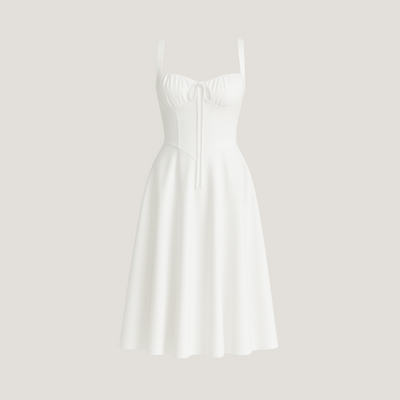 Lorenza | Abito Midi con Corpino Strutturato