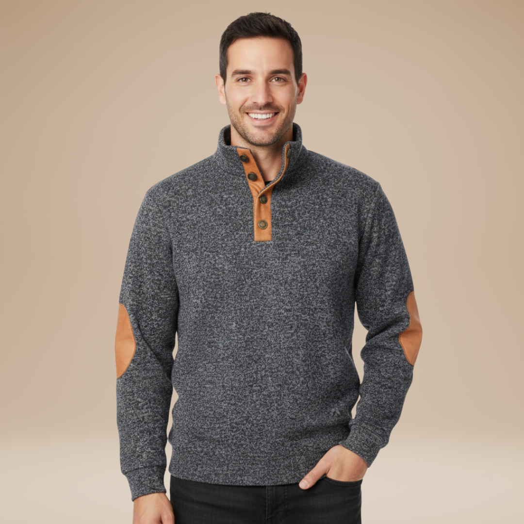Matteo | Men's Sweater with Elbow Patches
