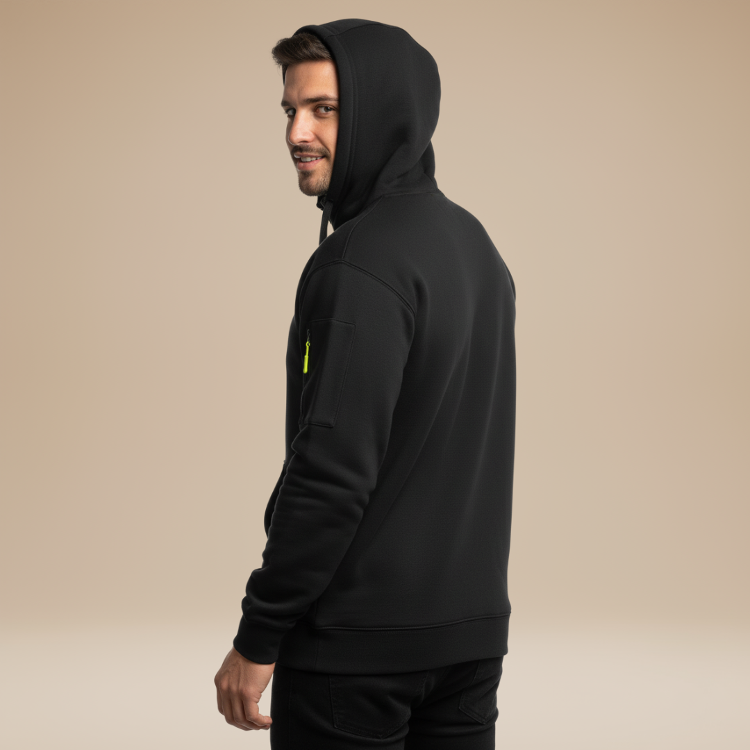 Decio | Felpa Uomo con Cappuccio e Mezza Zip Sportiva