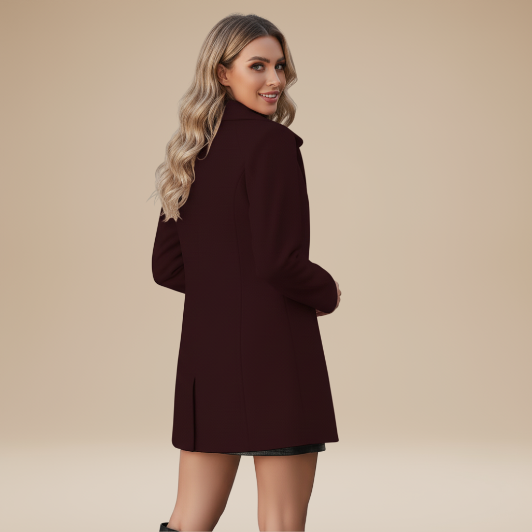 Salvina | Cappotto Donna Elegante Lunghezza Media