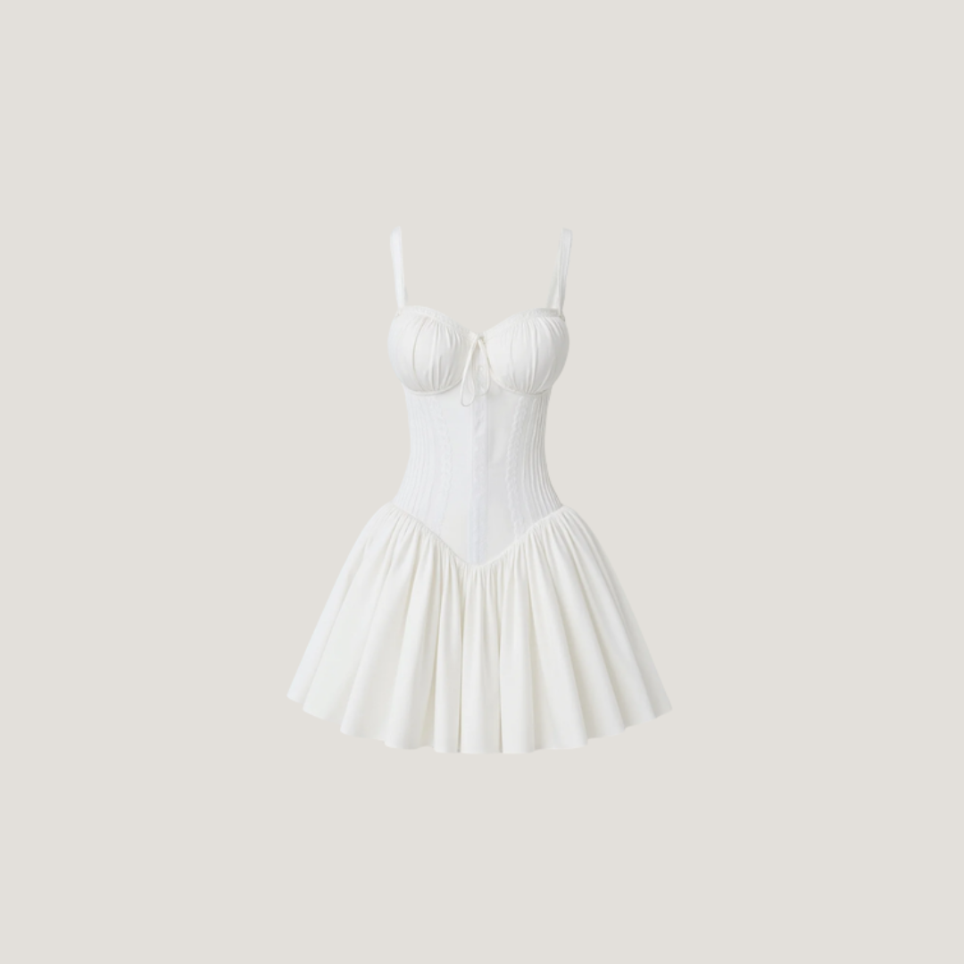 Ludovica | Abito Mini con Corsetto e Pizzo