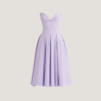 Rebecca | Abito Midi con Corsetto e Gonna a Ruota