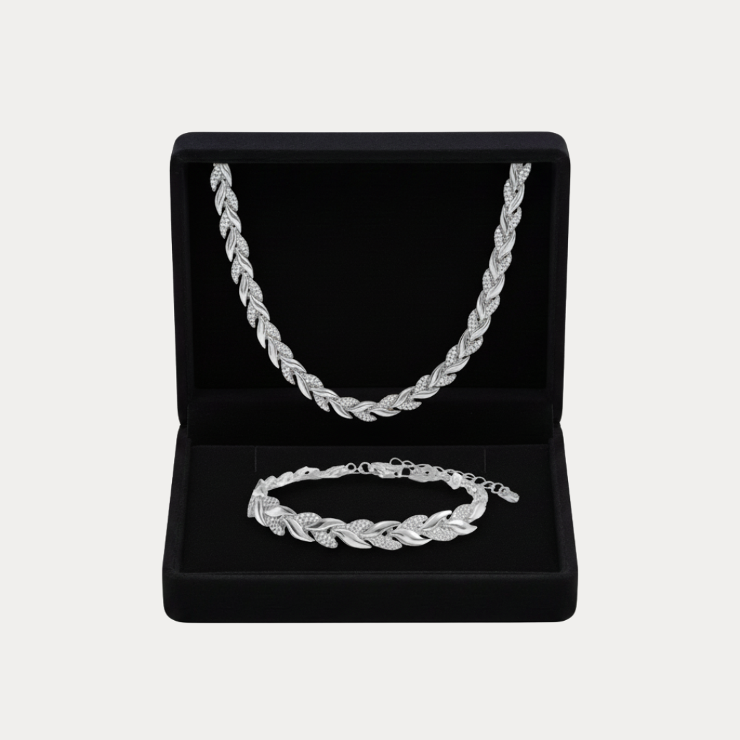 Ilaria | Set Collana e Bracciale Donna Intrecciato ed Elegante