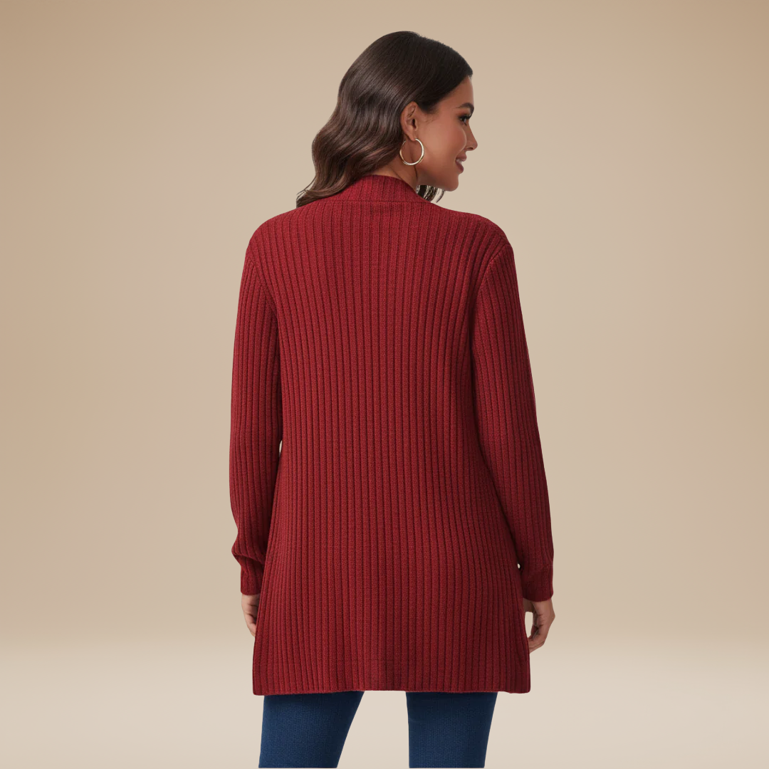 Cecilia | Women's Ribbed Cardigan with Pockets