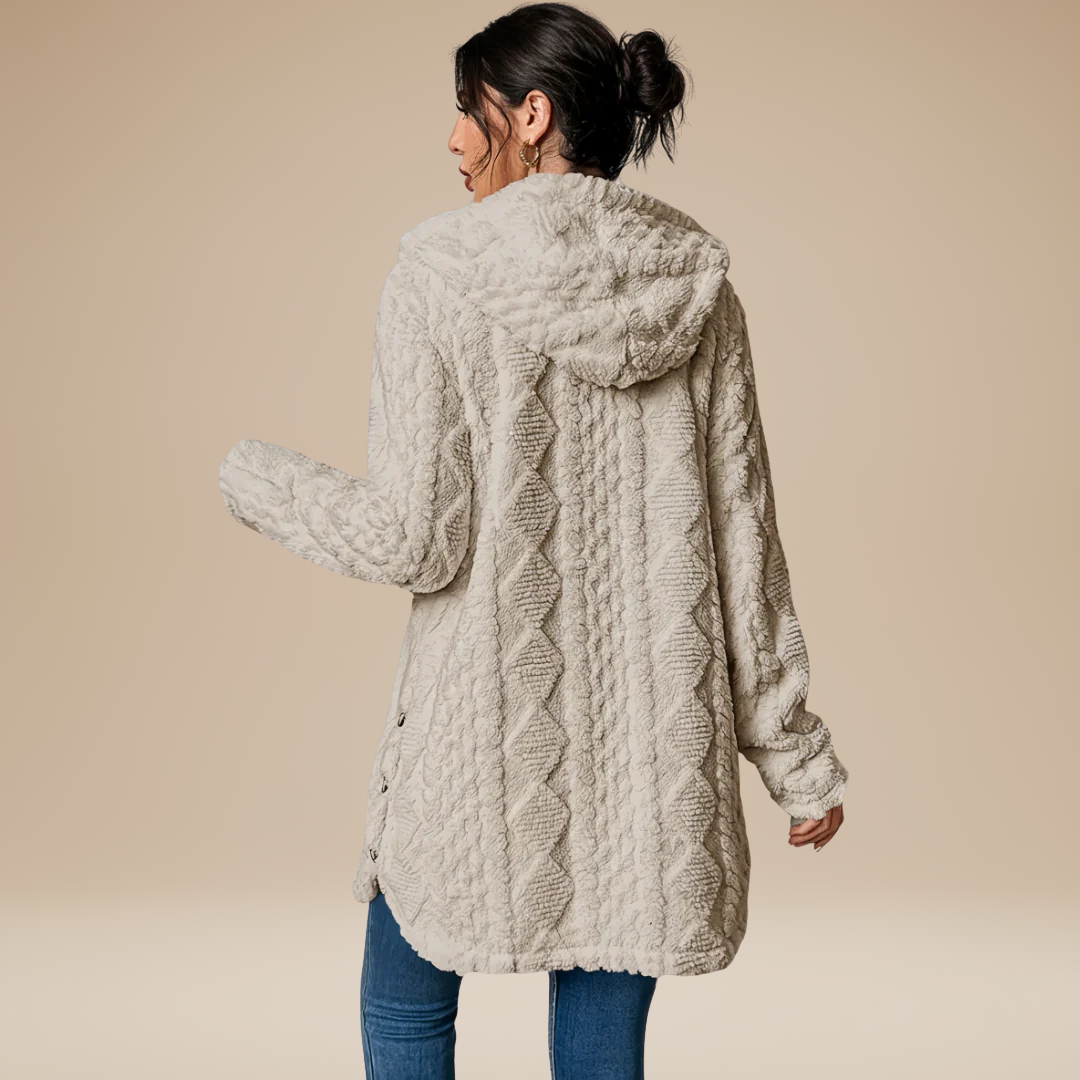 Sofia | Cappotto Donna Lungo Morbido con Cappuccio