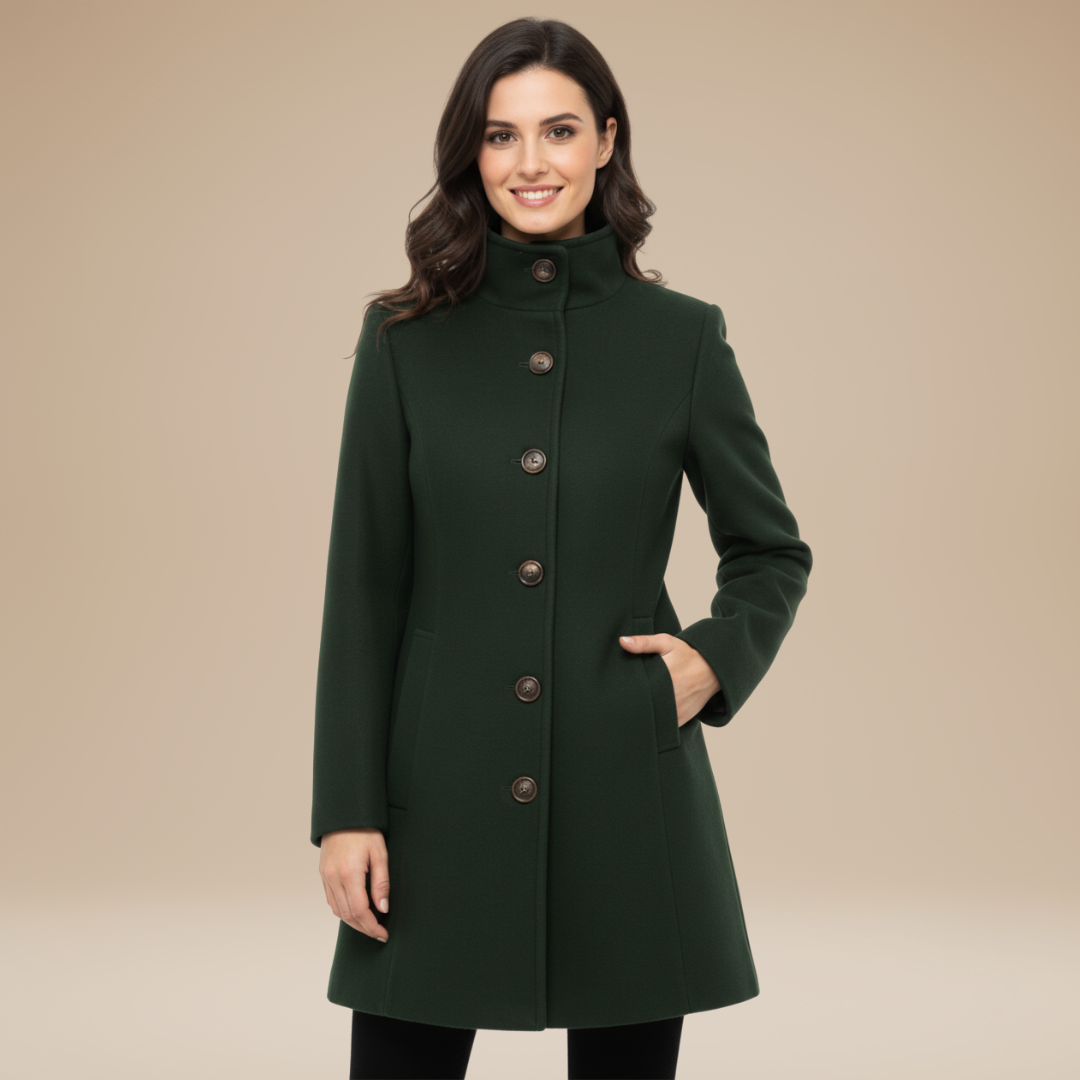 Nadia | Cappotto Donna Elegante con Collo Alto Strutturato