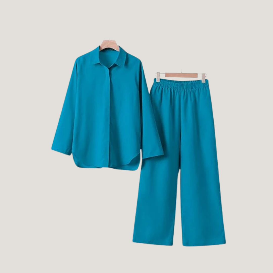 Sibilla | Completo Donna con Camicia e Pantaloni Larghi
