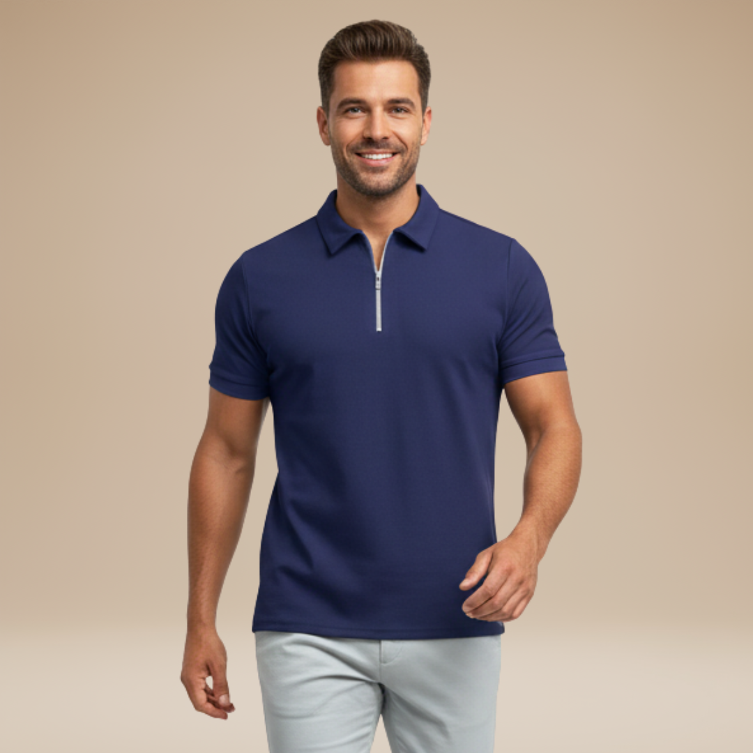 Aero | Polo Uomo con Mezza Zip Elegante