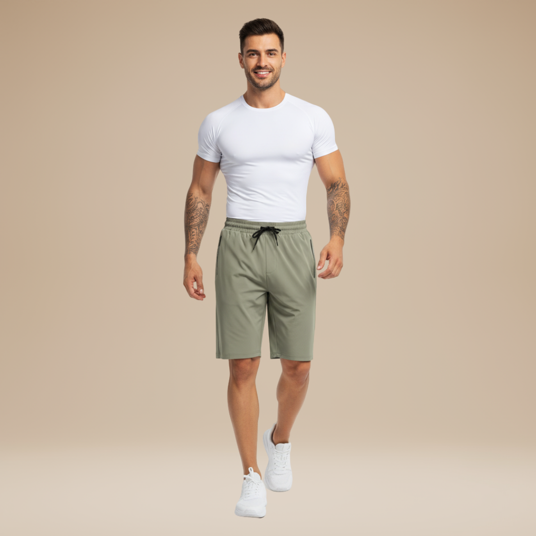 Luciano | Men's Sports Shorts with Zip Pockets