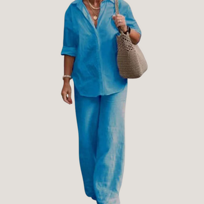 Sibilla | Completo Donna con Camicia e Pantaloni Larghi
