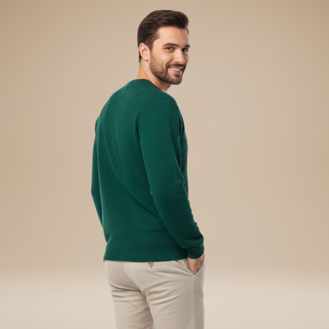 Umberto | Felpa Uomo con Motivo Geometrico Raffinato