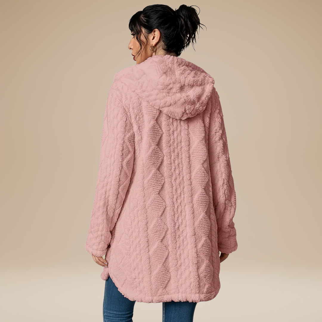 Sofia | Cappotto Donna Lungo Morbido con Cappuccio