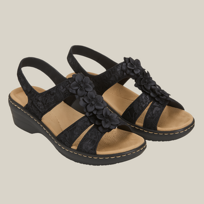 Giorgia | Sandali con Zeppa Floreali