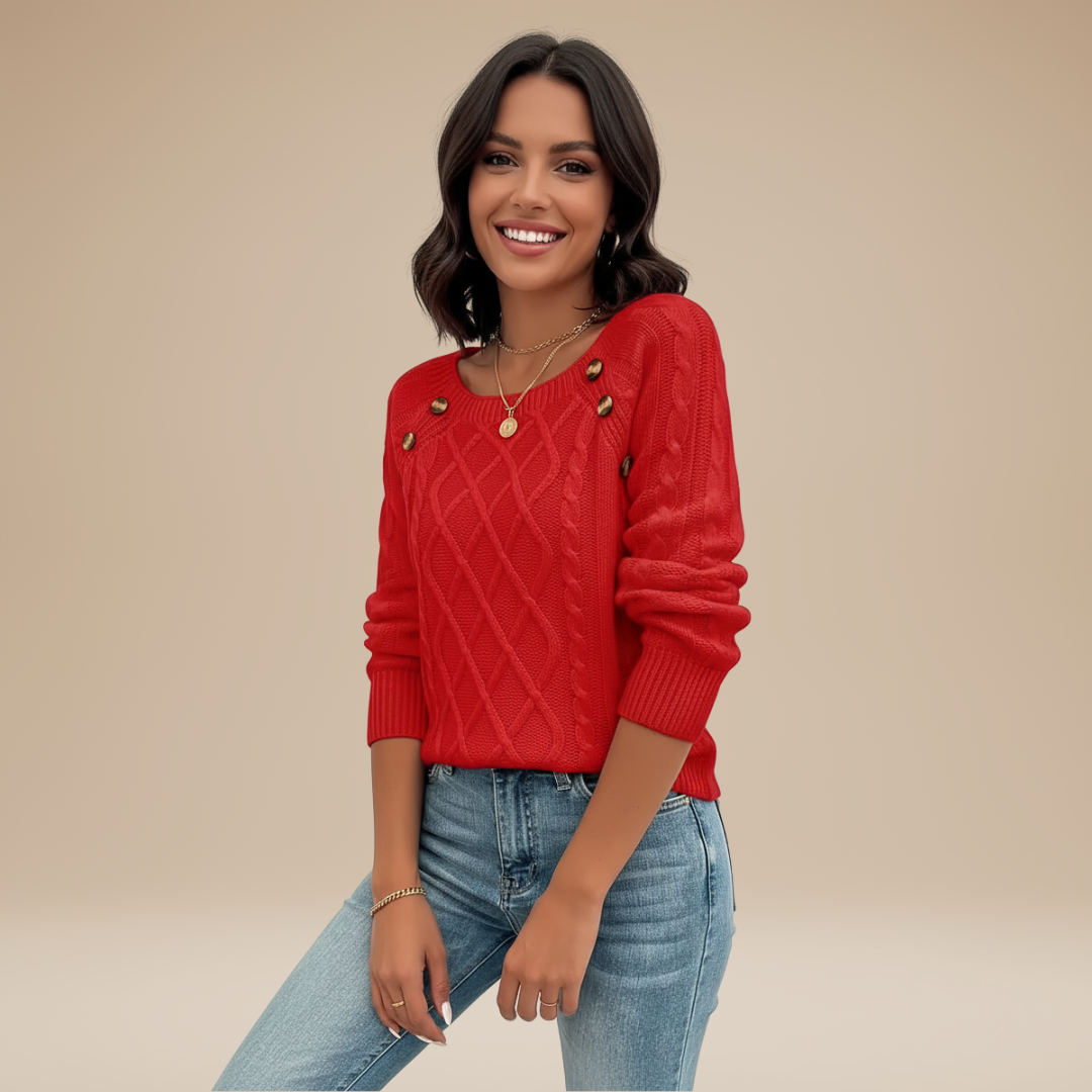 aaAngelina | Maglione a Treccia Donna Stile Chic Raffinato