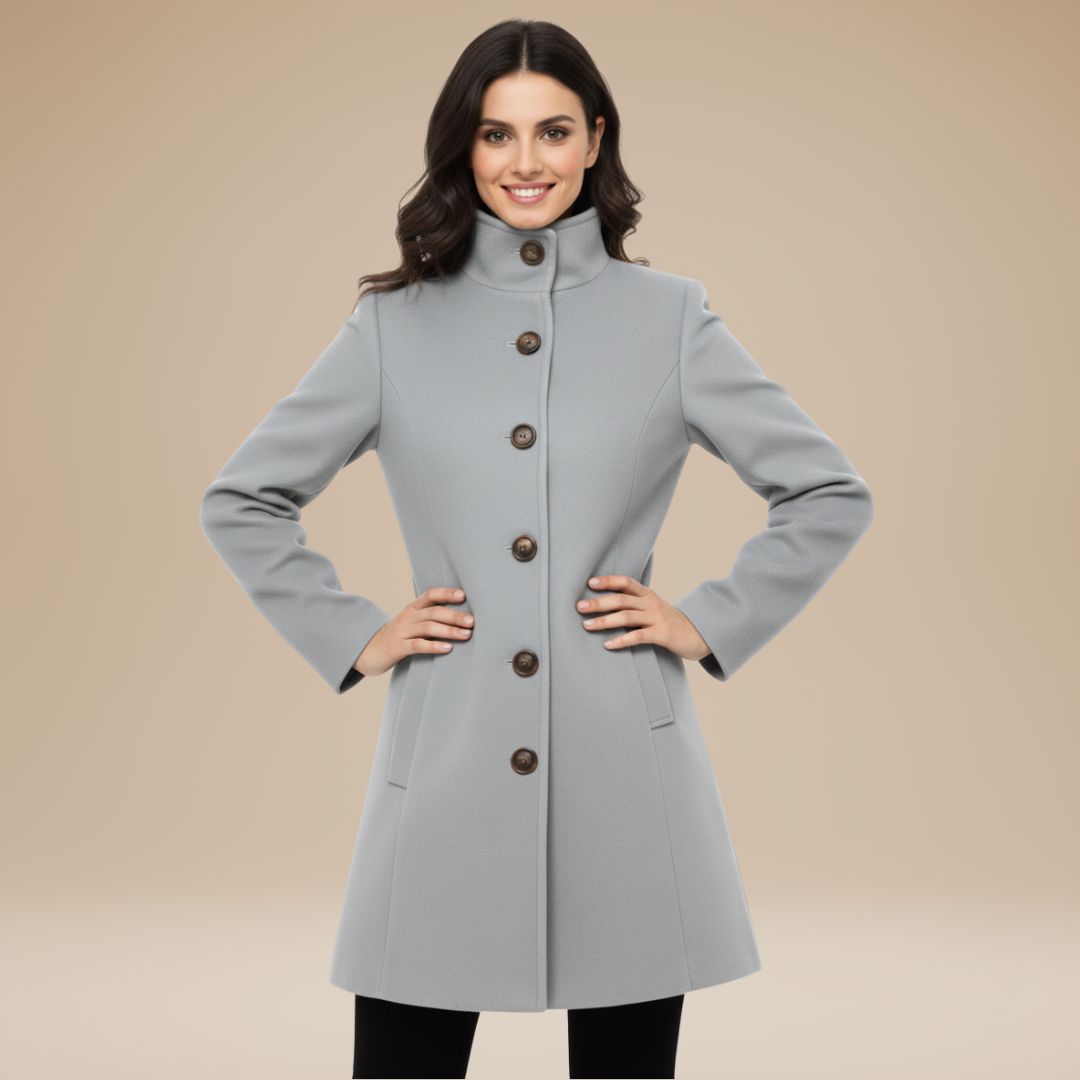 Nadia | Cappotto Donna Elegante con Collo Alto Strutturato