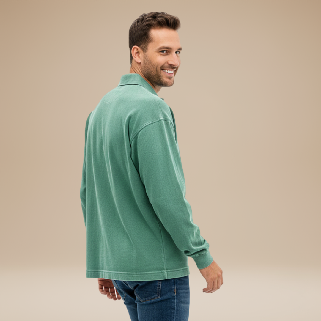 Jacopo | Polo Uomo a Maniche Lunghe dal Design Essenziale